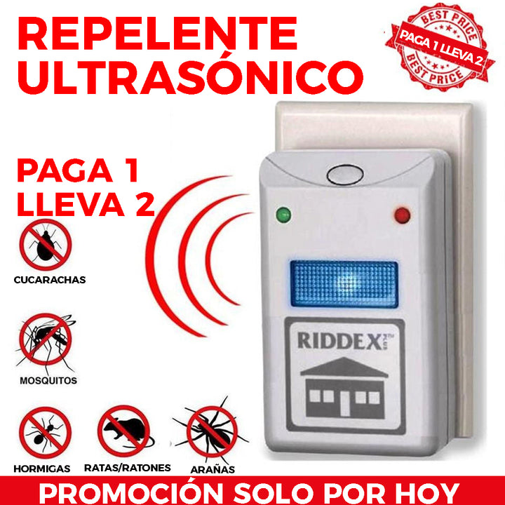 2x1 REPELENTE ULTRASÓNICO PARA PLAGAS / INSECTOS